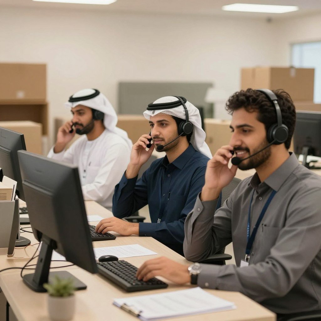 فريق خدمة العملاء في شركة نقل عفش حي بريمان جدة
