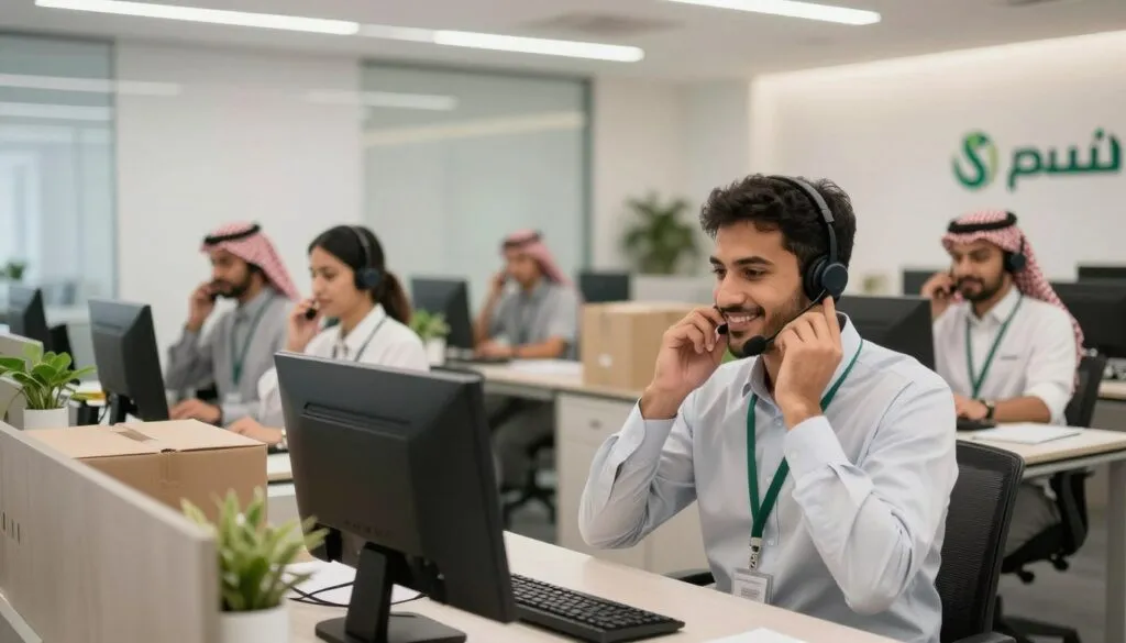 فريق خدمة العملاء في شركة نقل عفش في السعودية