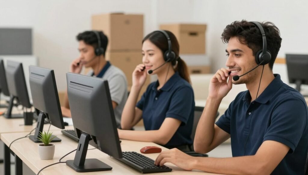 فريق خدمة العملاء في شركة نقل عفش في جدة