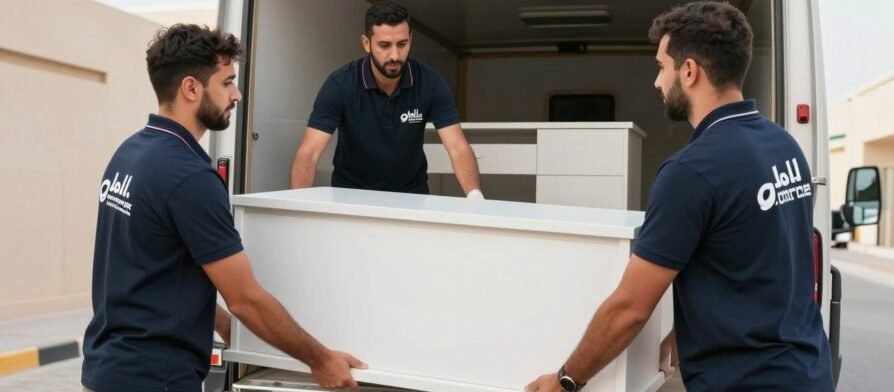 فريق شركة نقل عفش في جدة أثناء عملية نقل احترافية