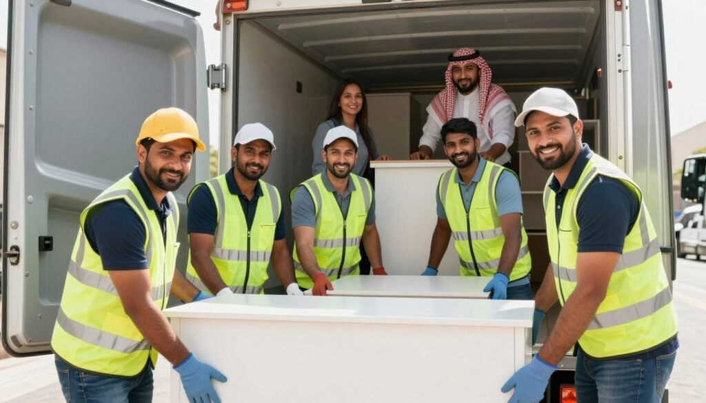 فريق عمل محترف من شركة نقل عفش في السعودية يقدم خدمة متميزة