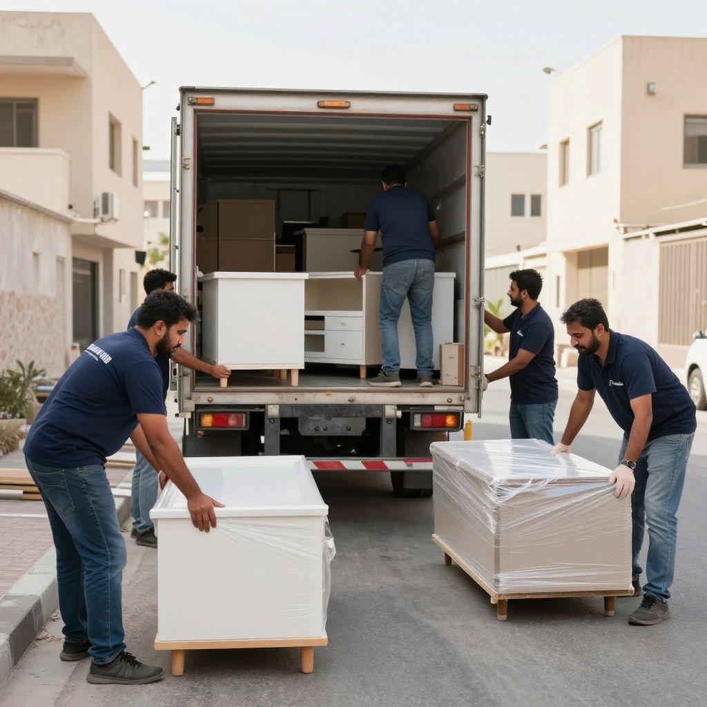 فريق متكامل يتولى جميع مراحل نقل العفش في حي مشرفة جدة