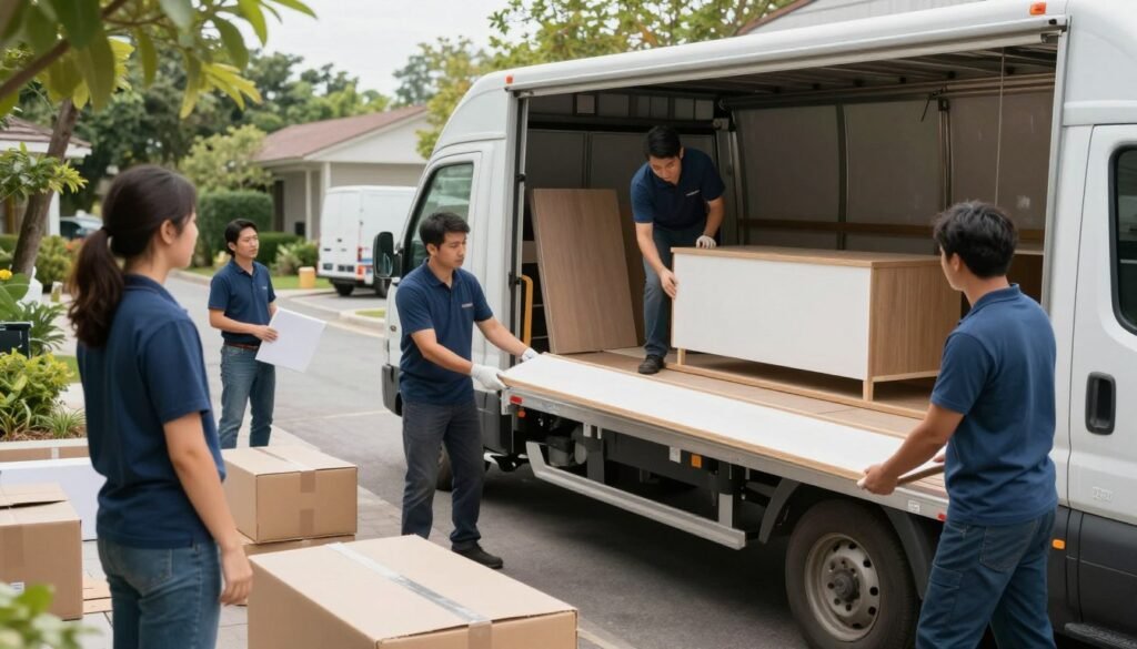 فريق متكامل يقدم خدمات نقل أثاث شاملة من الفك والتغليف إلى التركيب