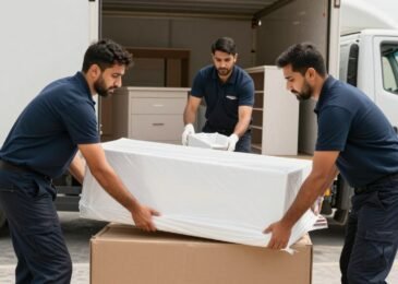 فريق نقل عفش في الرياض يقوم بتغليف ونقل الأثاث بطريقة احترافية