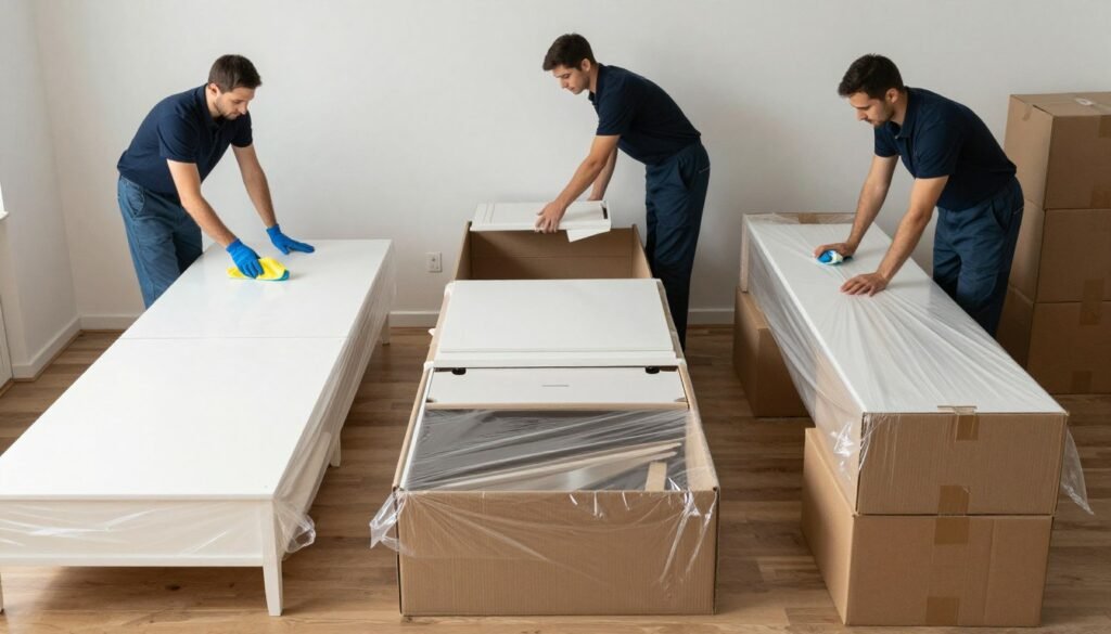 مراحل تحضير وتغليف الأثاث للنقل من قبل شركات نقل الأثاث مراحل تحضير وتغليف الأثاث للنقل من قبل شركات نقل الأثاث