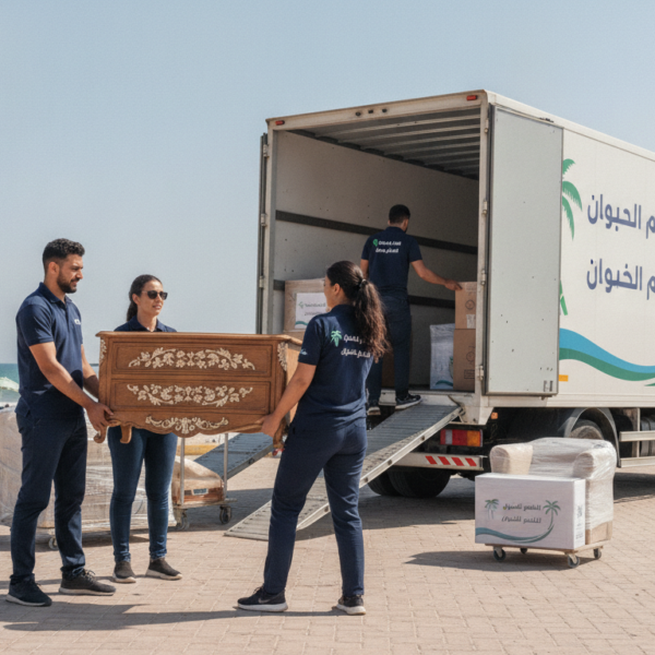 نقل عفش حي الشاطئ | الشركة العربية لنقل الأثاث | 📞 0560329696