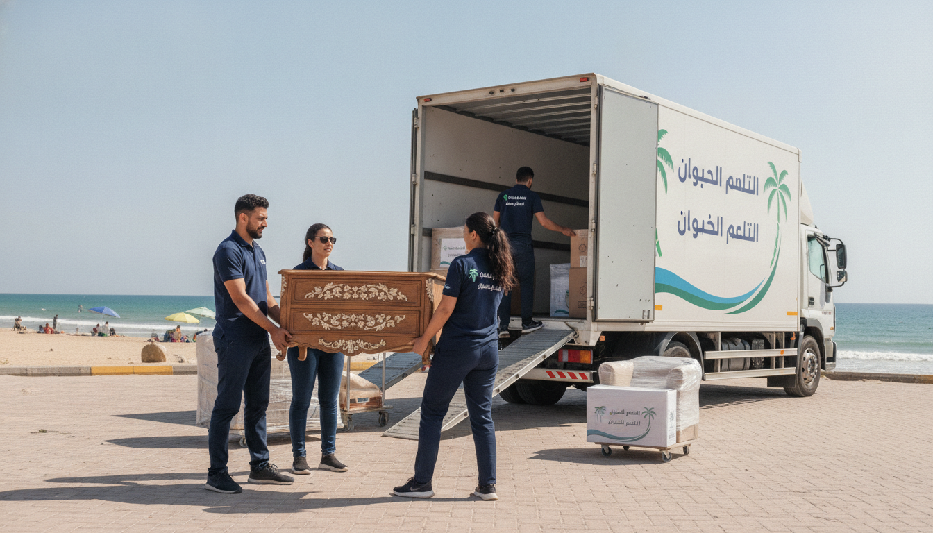 نقل عفش حي الشاطئ | الشركة العربية لنقل الأثاث | 📞 0560329696