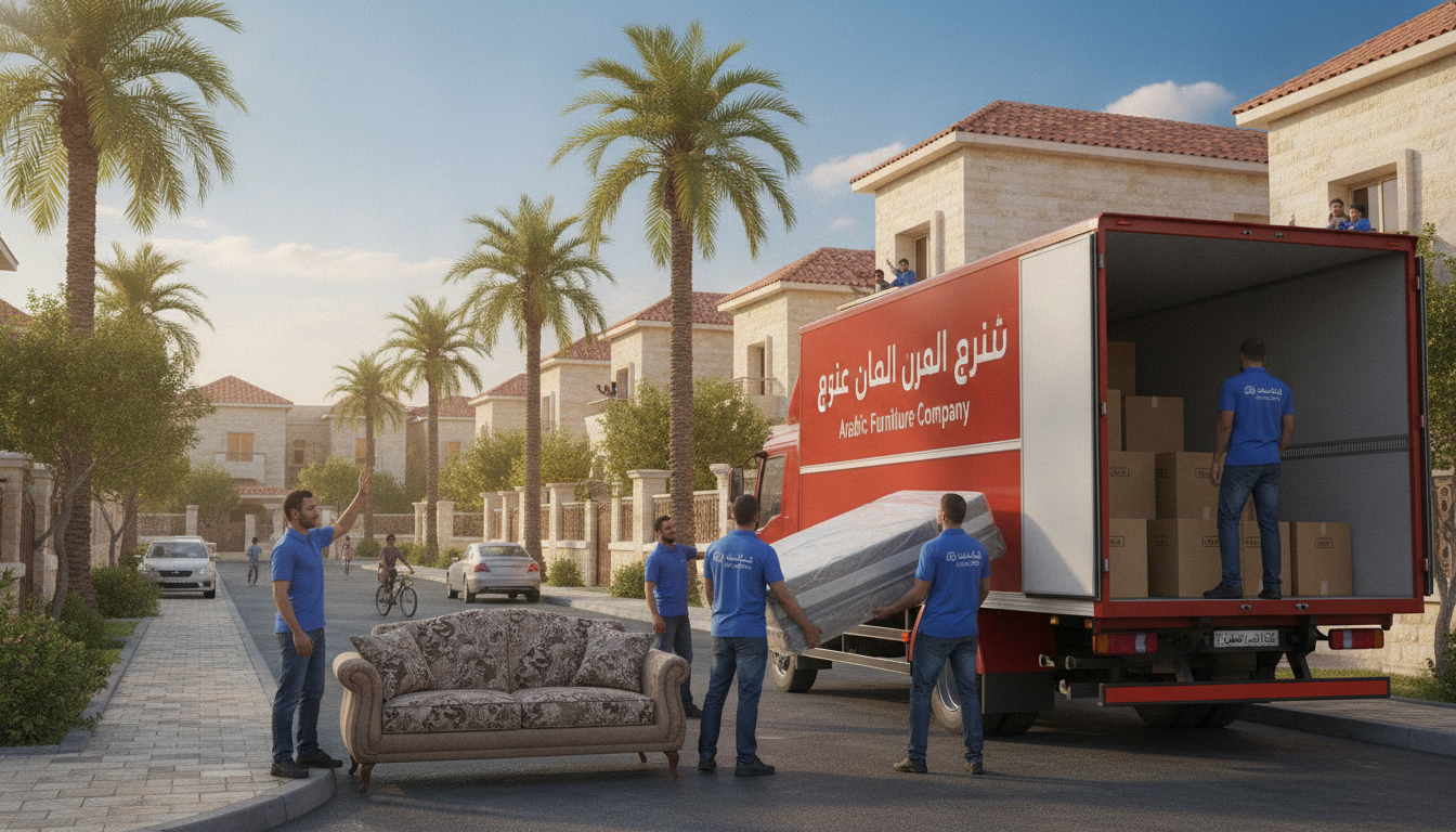 نقل عفش حي الصفا | الشركة العربية لنقل الأثاث | 📞 0560329696