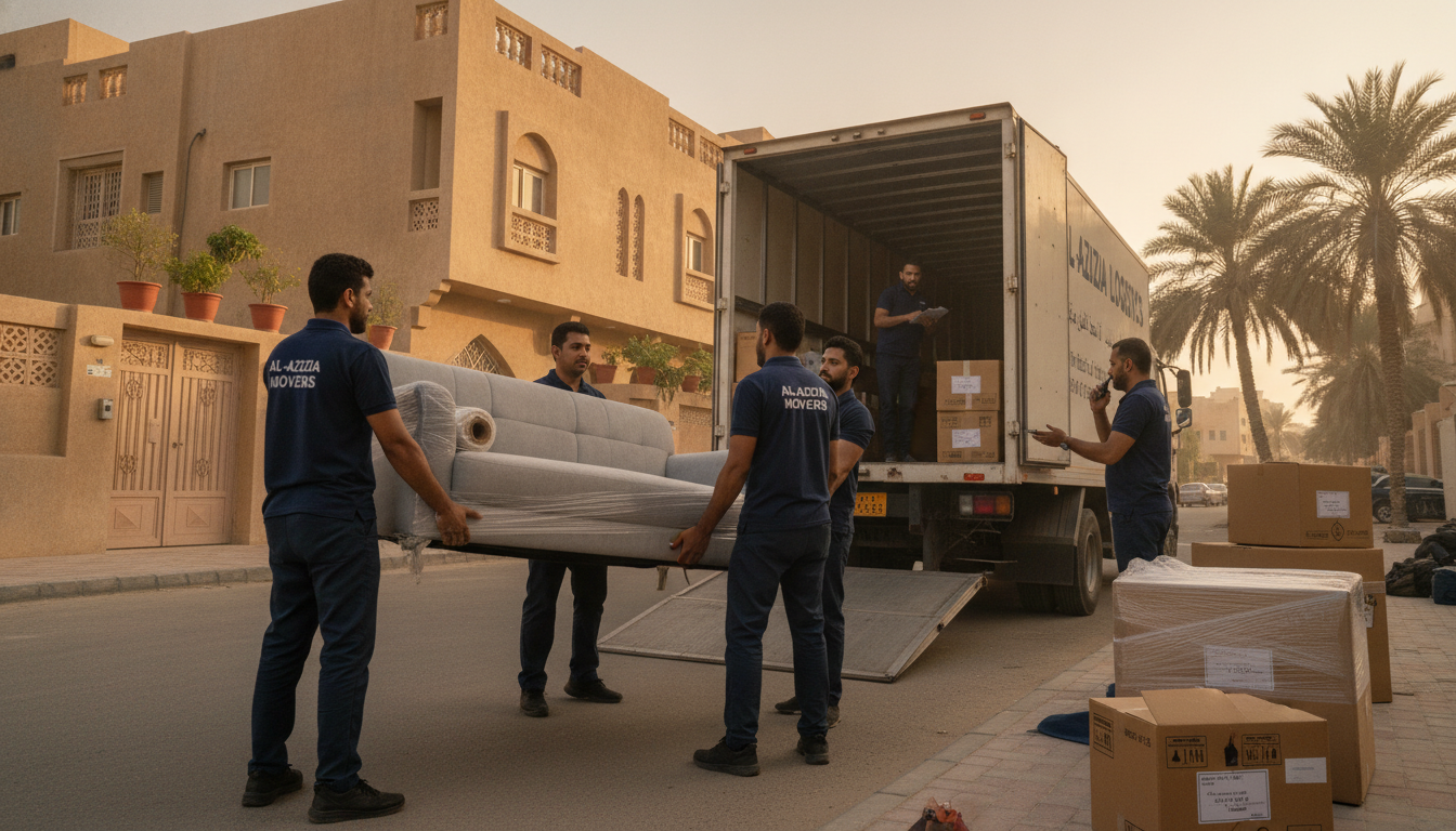 نقل عفش حي العزيزية | الشركة العربية لنقل الأثاث | 📞 0560329696