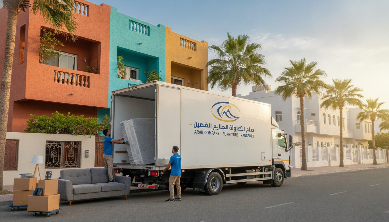 نقل عفش حي الفيحاء | الشركة العربية لنقل الأثاث | 📞 0560329696