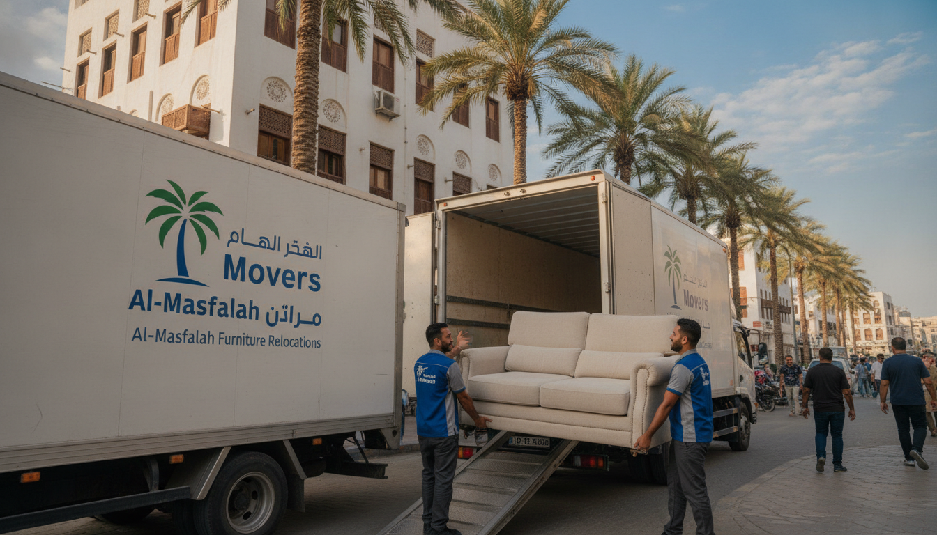 نقل عفش حي المسفلة | الشركة العربية لنقل الأثاث | 📞 0560329696