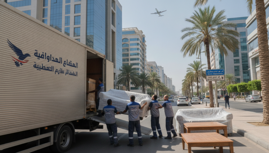 نقل عفش حي المطار | الشركة العربية لنقل الأثاث | 📞 0560329696