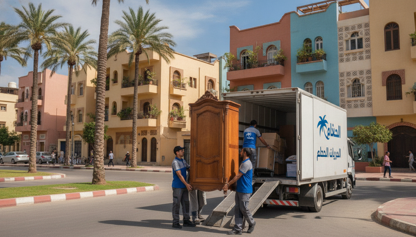 نقل عفش حي النخيل | الشركة العربية لنقل الأثاث | 📞 0560329696