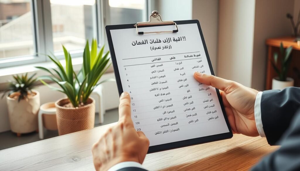 قائمة قطع وعنوانان لتوضيح عرض سعر نقل الأثاث